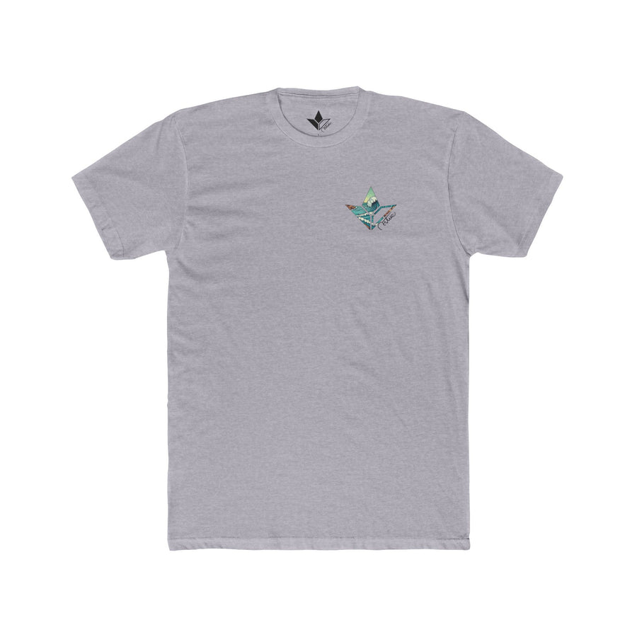 Copy of Unisex Cotton Crew Tee - Nature Wave Graphic T-Shirt image 0