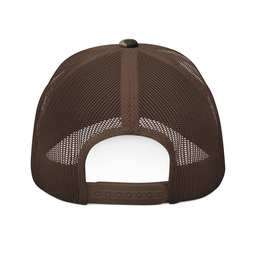 Camo Aloe Squared Embroidered Snapback Trucker Hat image 1