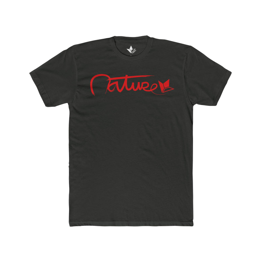 Nature Tilted Right (Red) Short Sleeve T-Shirt (Mens) image 2