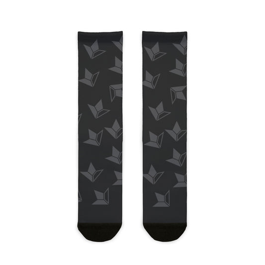 Faded Aloe Leaf Sublimation Crew Socks