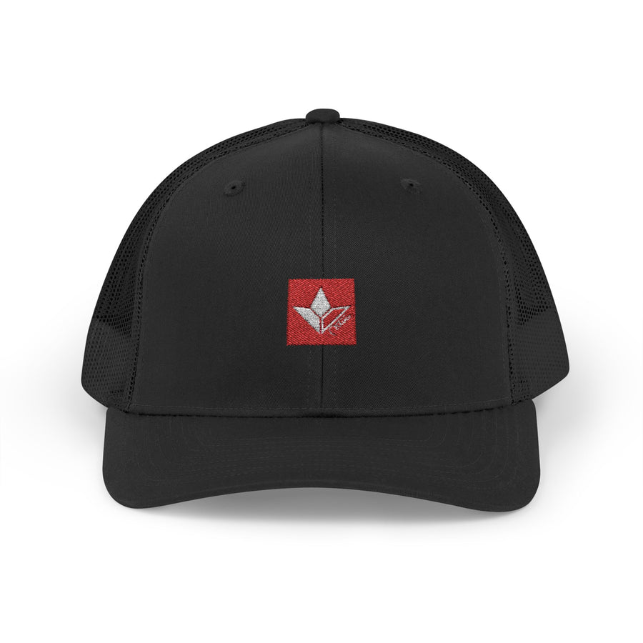 Aloe Squared (Red) Embroidered Snapback Trucker Hat image 2