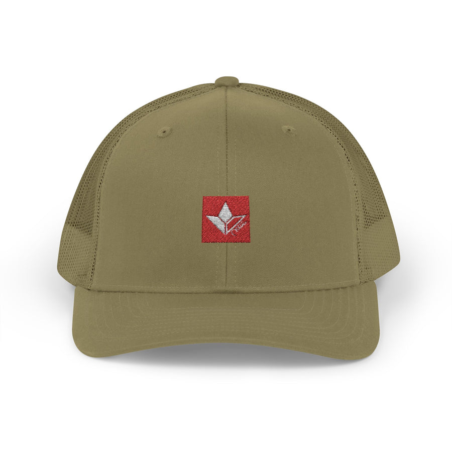Aloe Squared (Red) Embroidered Snapback Trucker Hat image 3