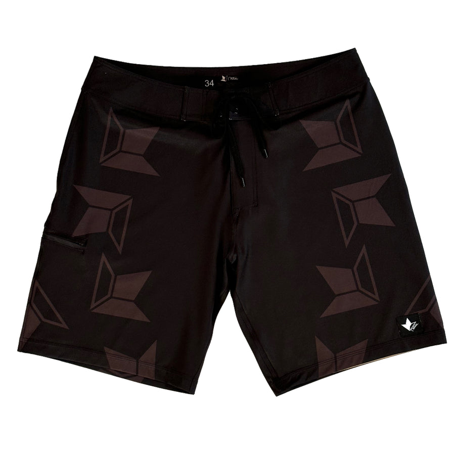 VeraFlex Faded Leaf Boardshorts (Black) image 4