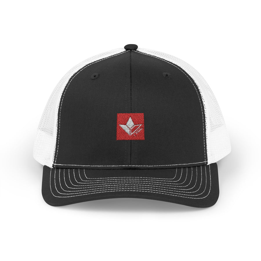 Aloe Squared (Red) Embroidered Snapback Trucker Hat image 0