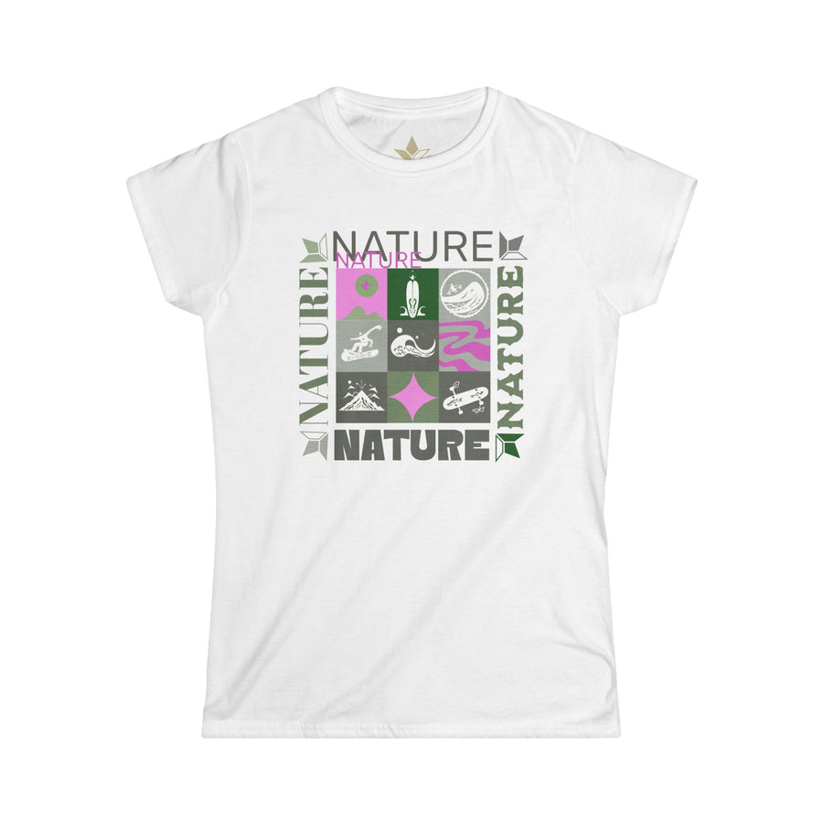 Nature Girl Squared (Night) Short Sleeve T-Shirt (Women's) image 1