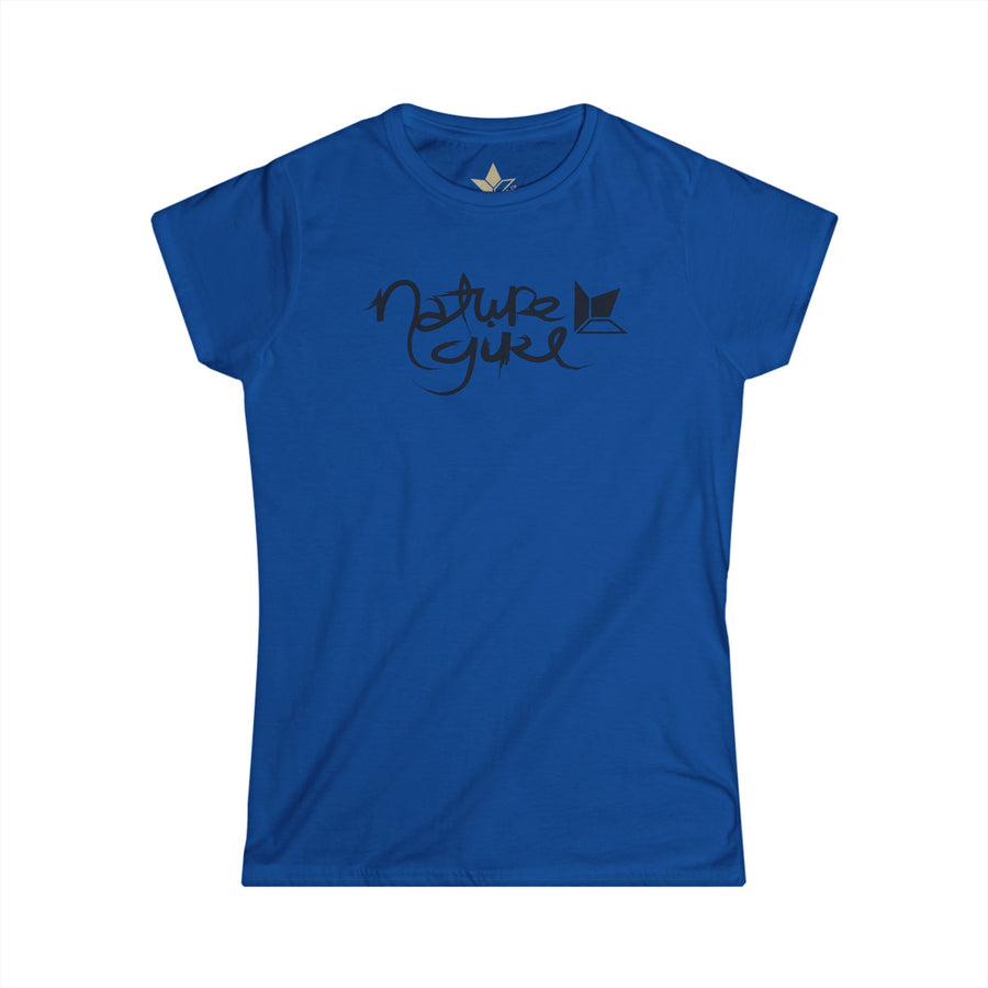 Nature Girl Tilted Right (Black) Short Sleeve T-Shirt (Womens) image 3