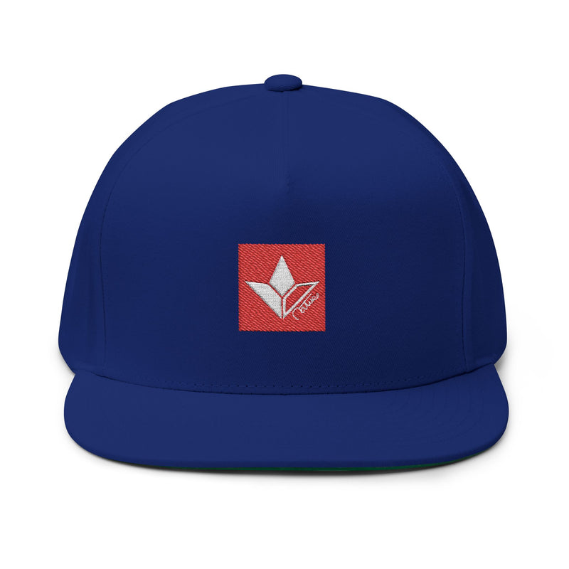 Aloe Squared (Red) Embroidered Flat Bill Cap