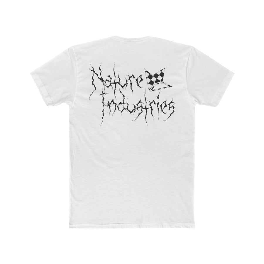 Nature Industries White Checkered Flag Short Sleeve T-Shirt (Mens) image 0