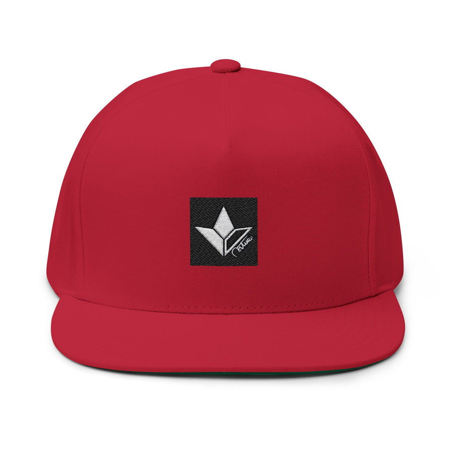 Aloe Squared (Black) Embroidered Flat Bill Cap image 2