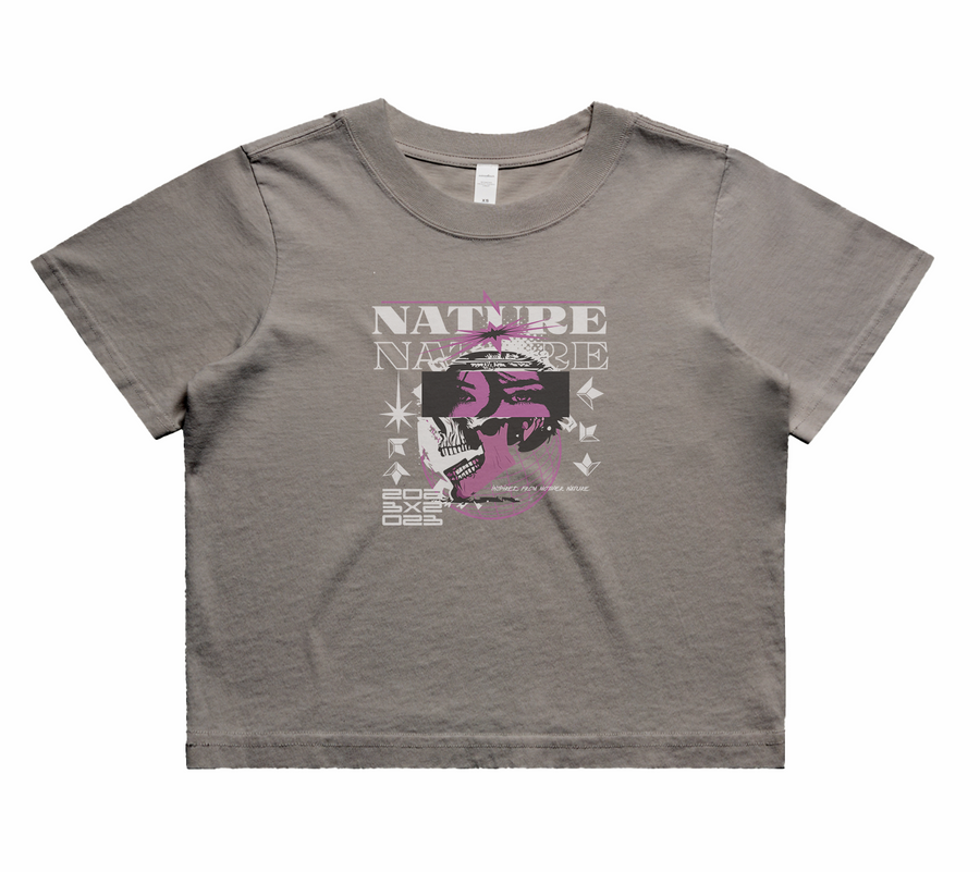 Matrix Short Sleeve Faded Crop T-Shirt (Womens) image 1