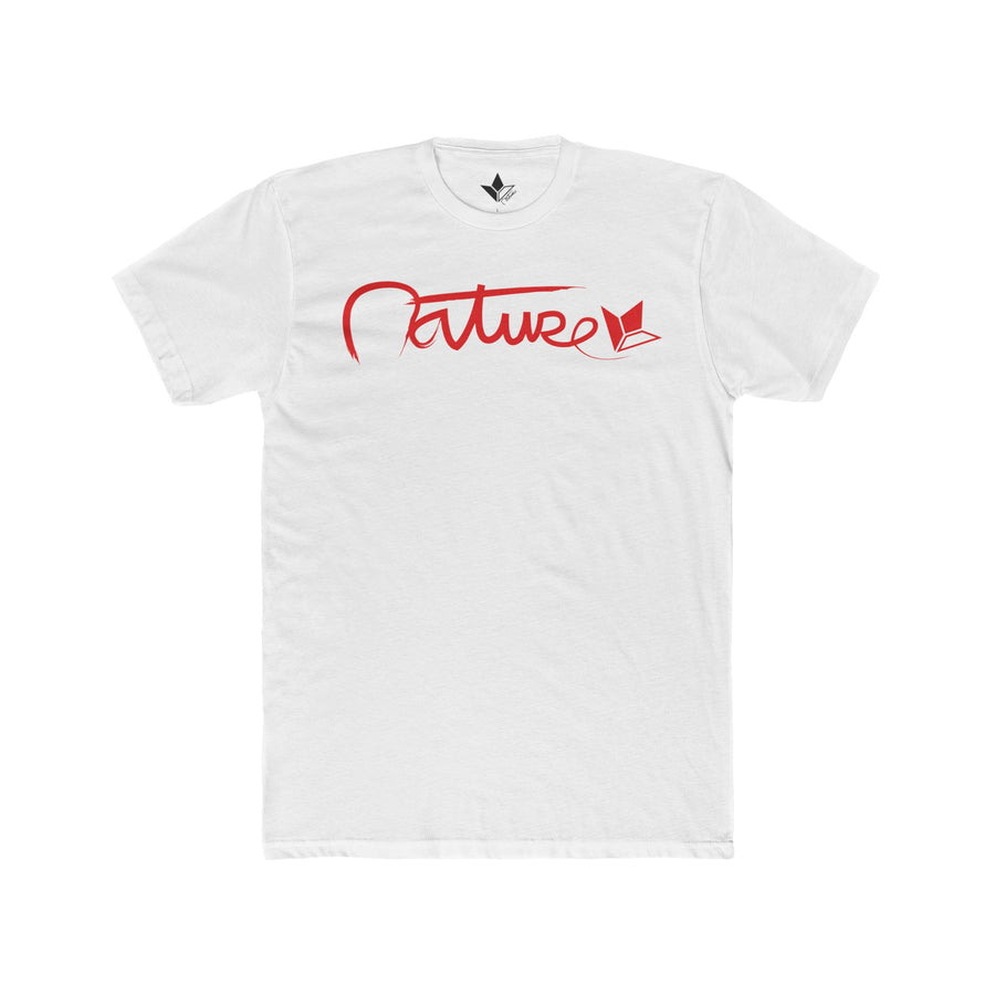 Nature Tilted Right (Red) Short Sleeve T-Shirt (Mens) image 3