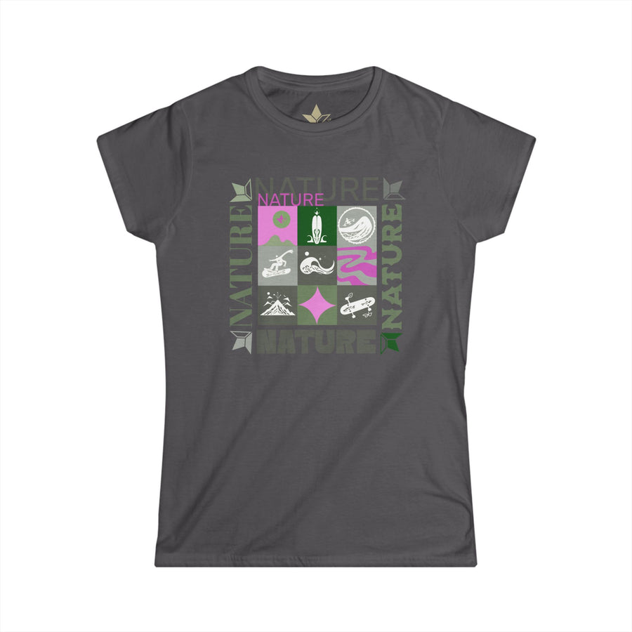 Nature Girl Squared (Night) Short Sleeve T-Shirt (Women's) image 2