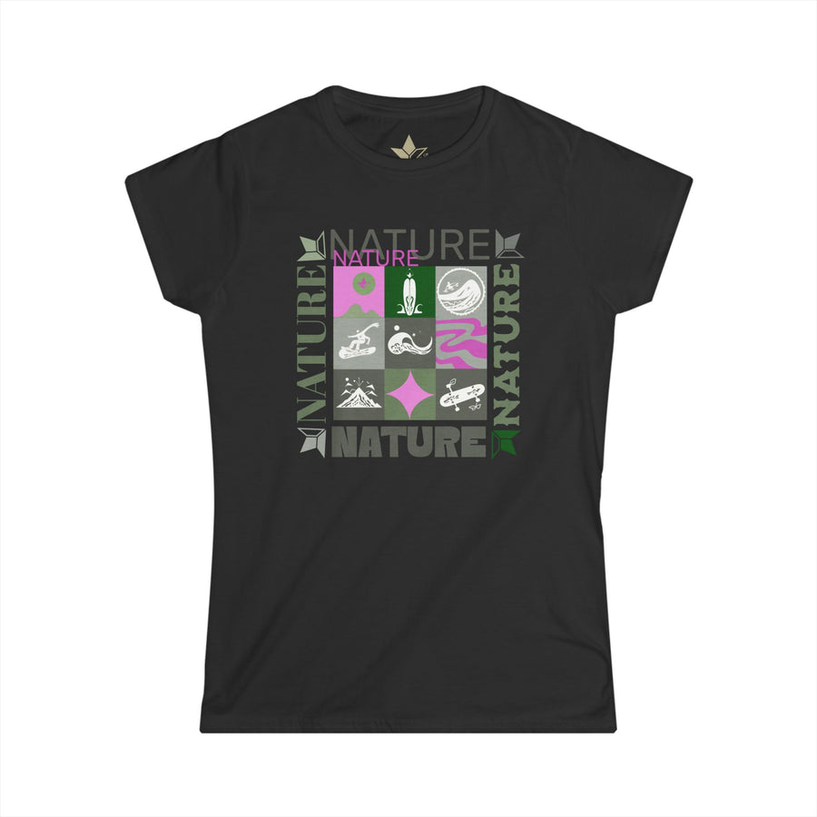 Nature Girl Squared (Night) Short Sleeve T-Shirt (Women's) image 0