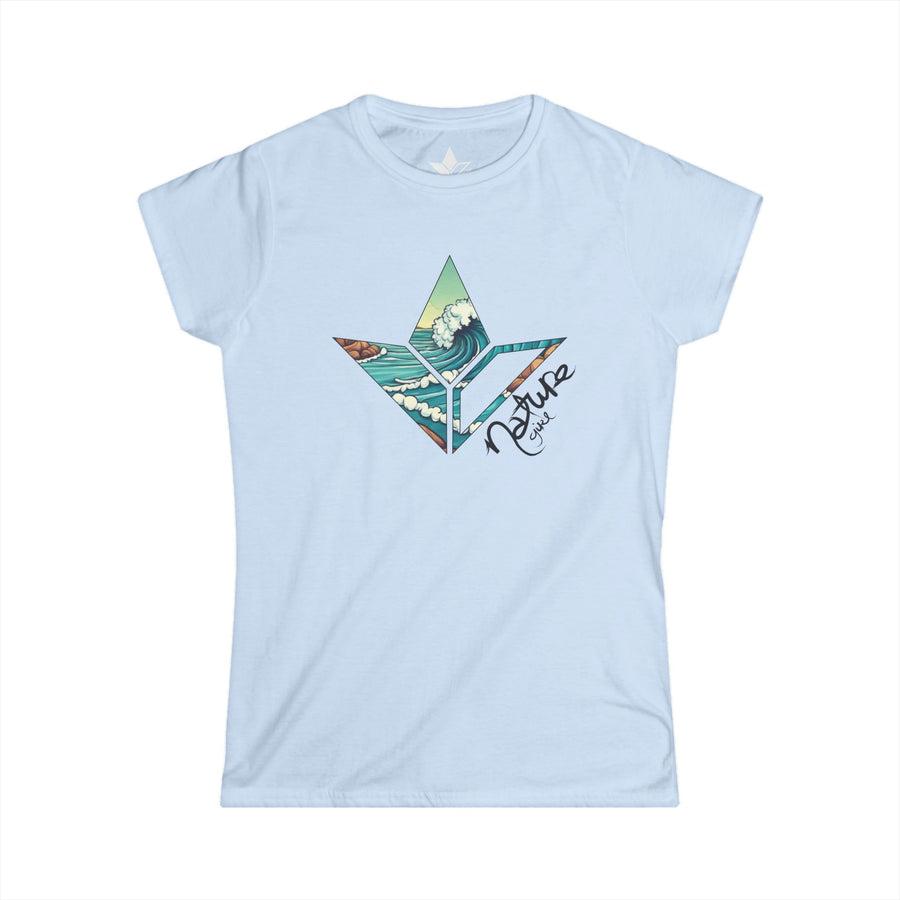 Cartoon Aloe Wave Short Sleeve T-Shirt (Womens) image 1