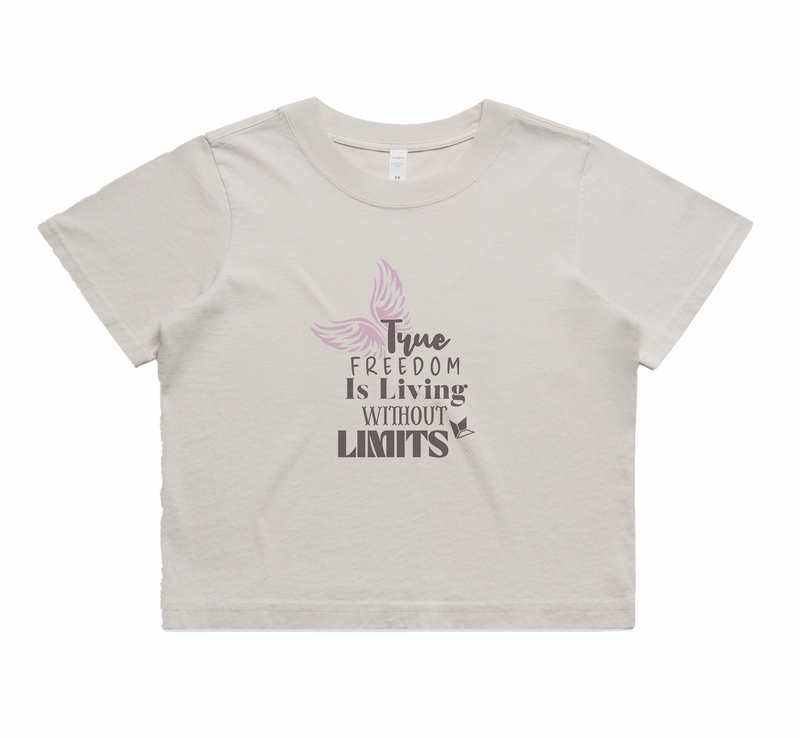 Without Limits Short Sleeve Faded Crop T-Shirt (Womens)