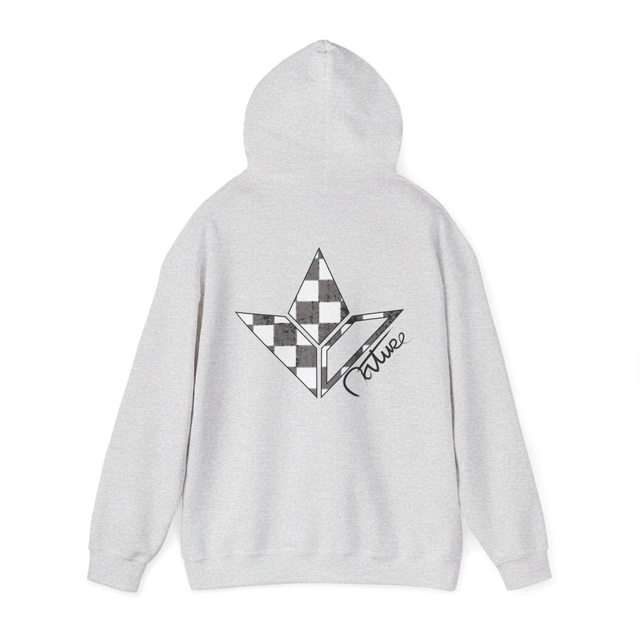 Distressed Checkered Aloe Hoodie (Mens) image 0