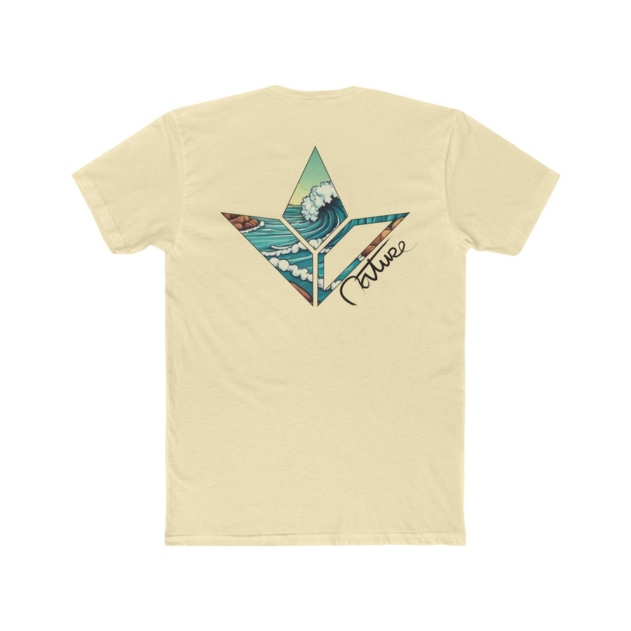 Copy of Unisex Cotton Crew Tee - Nature Wave Graphic T-Shirt image 3