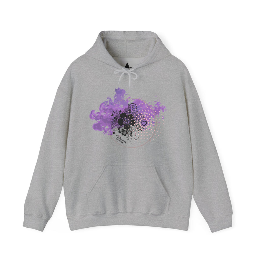 Hibiscus Fog Nature Girl Hoodie (Womens) image 2