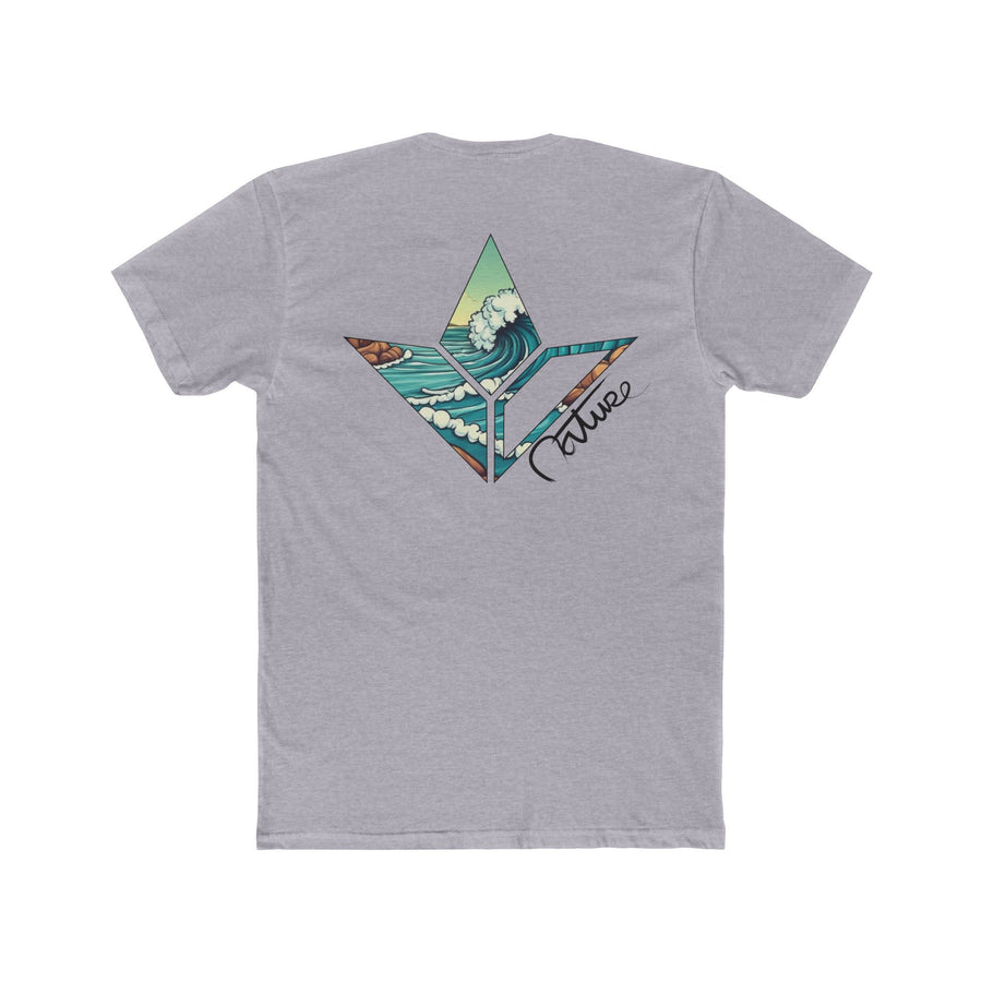Copy of Unisex Cotton Crew Tee - Nature Wave Graphic T-Shirt image 1
