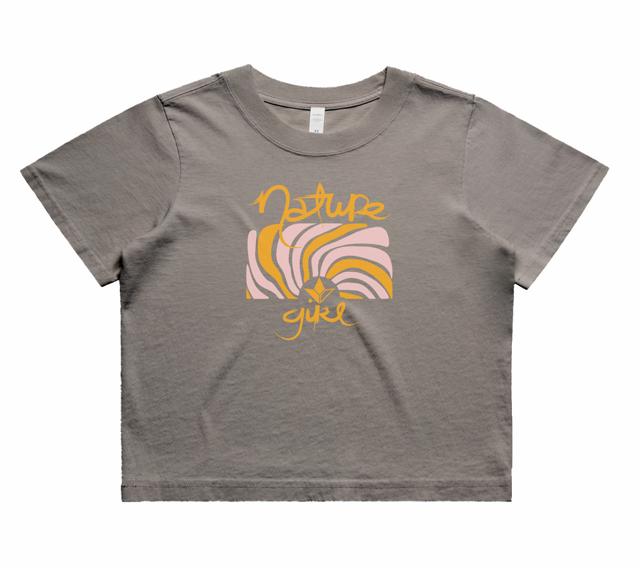 Sun Waves Short Sleeve Faded Crop T-Shirt (Womens) image 2
