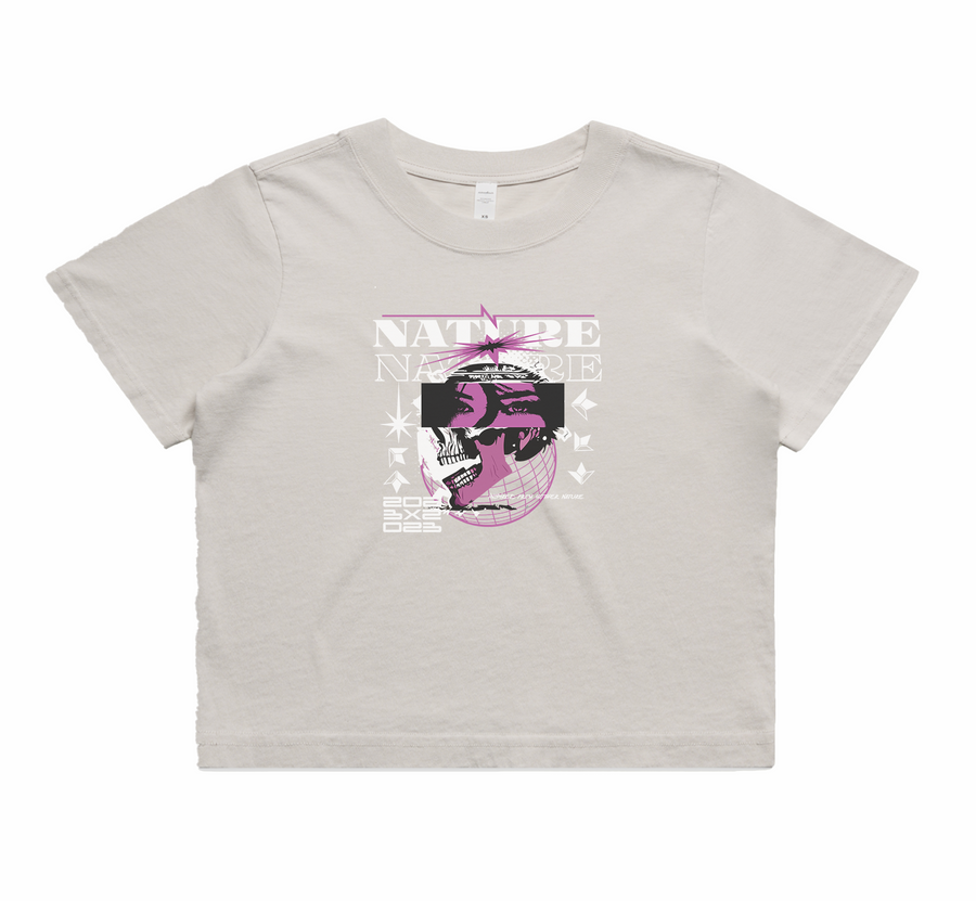 Matrix Short Sleeve Faded Crop T-Shirt (Womens) image 2