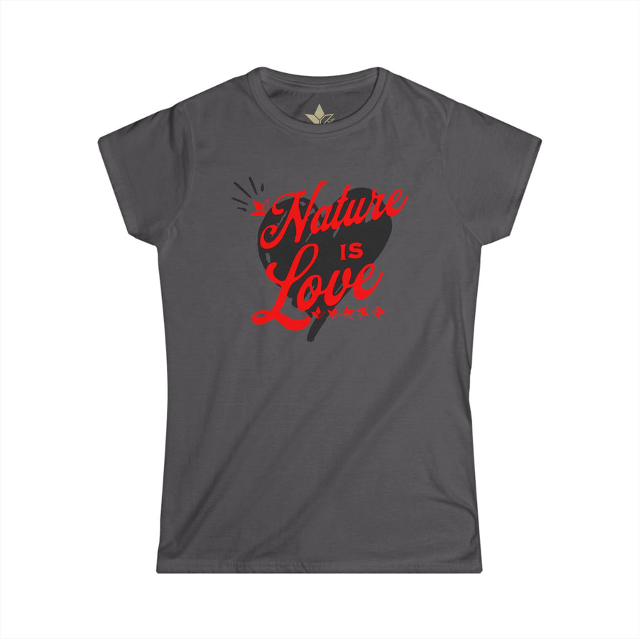 Nature is Love (Black Heart) Short Sleeve T-Shirt (Womens) image 0