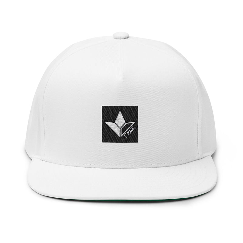 Aloe Squared (Black) Embroidered Flat Bill Cap