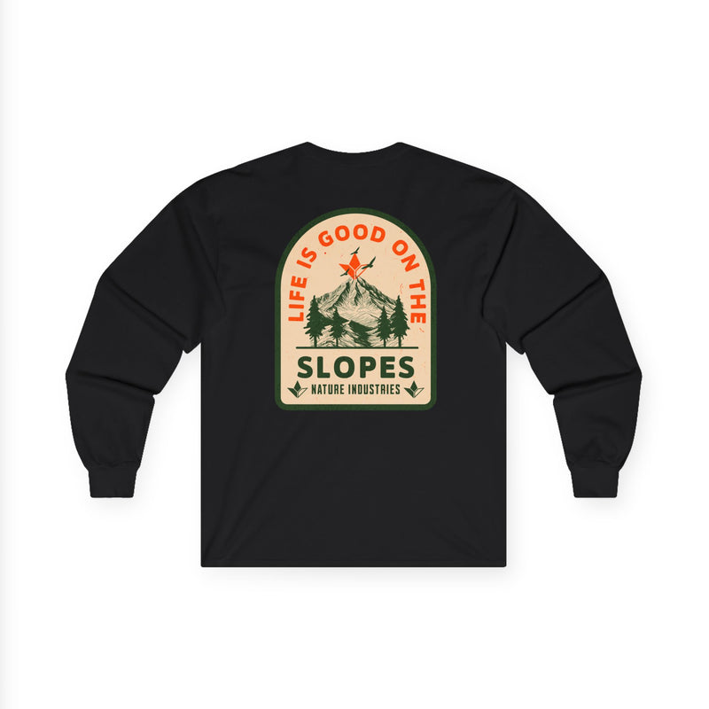 Life is Good on the Slopes Long Sleeve T-Shirt (Mens)