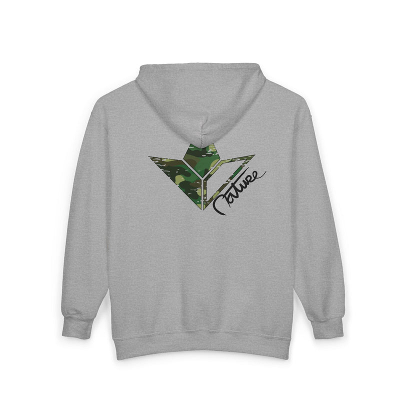 Camo Aloe Zip Front Hoodie (Mens)