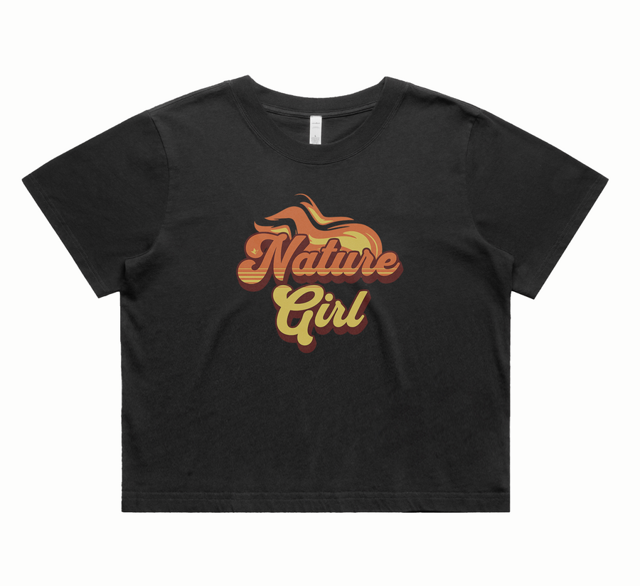 Inferno Ride  (Solar Blaze Flame) Crop Tee (Women's) image 2