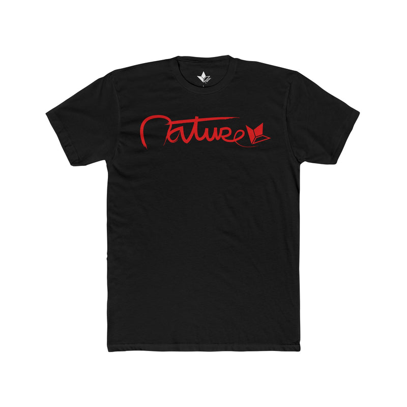 Nature Tilted Right (Red) Short Sleeve T-Shirt (Mens)