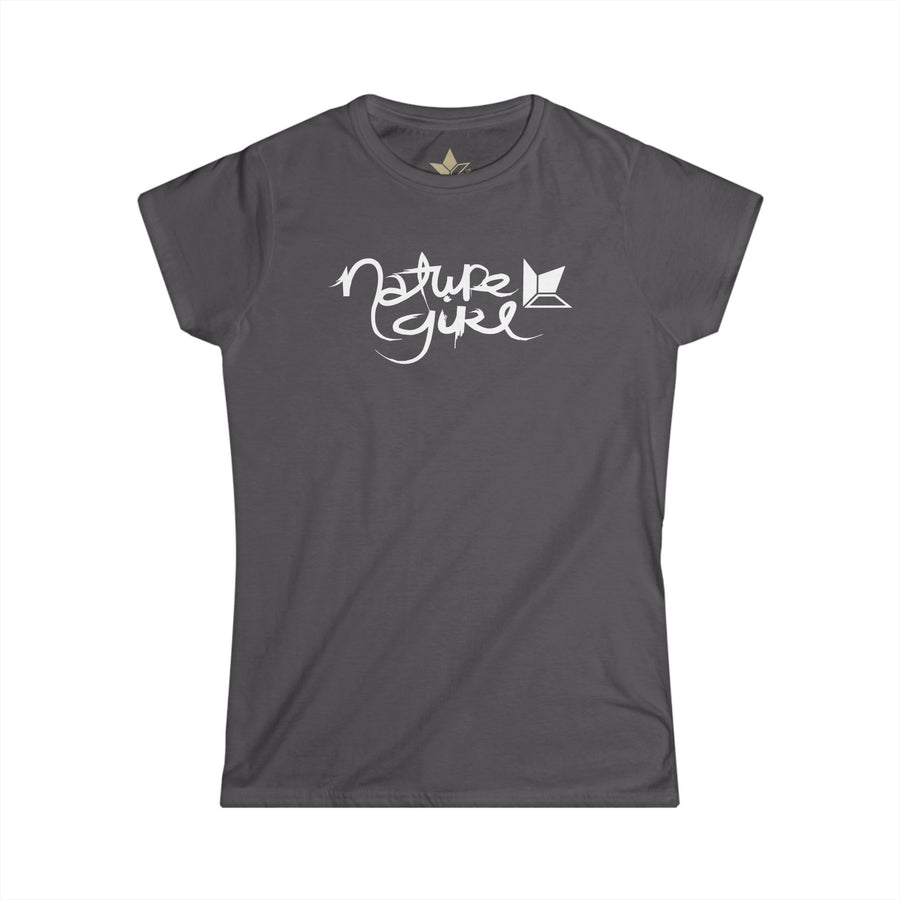 Nature Girl Tilted Right (White) Short Sleeve T-Shirt (Womens) image 2