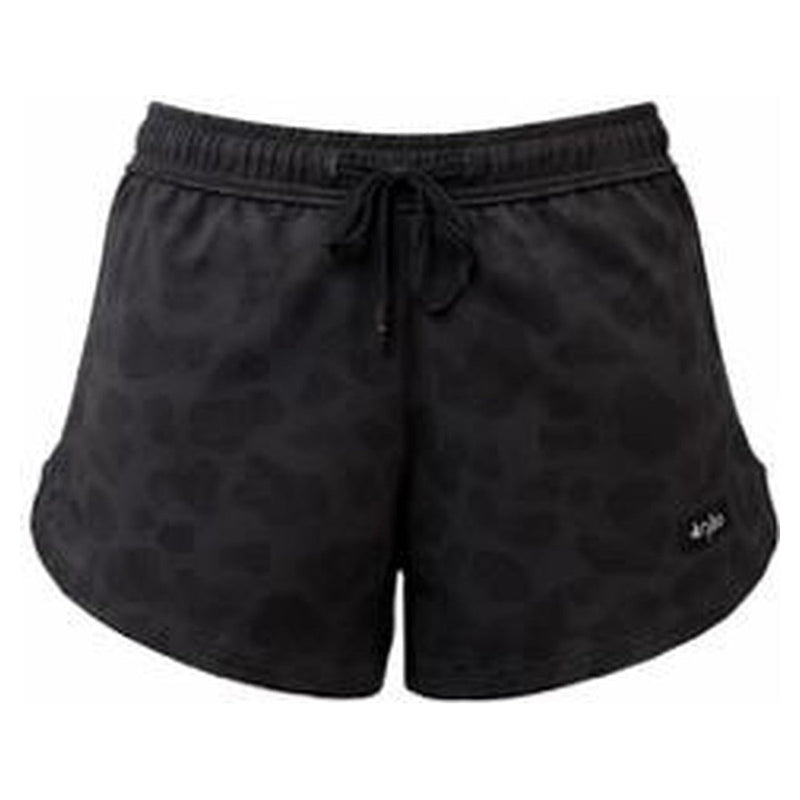 VeraFlex Relaxed Drawstring Boardshorts (Midnight Black Leopard)