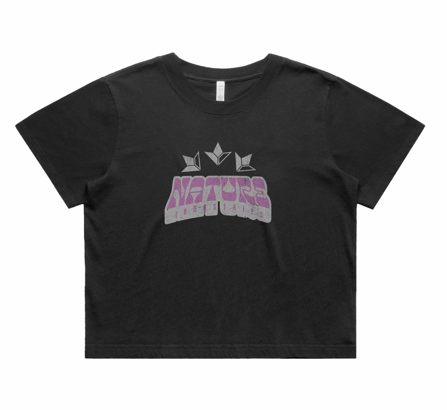 Nature Aloe Crown Short Sleeve Faded Crop T-Shirt (Womens) image 0