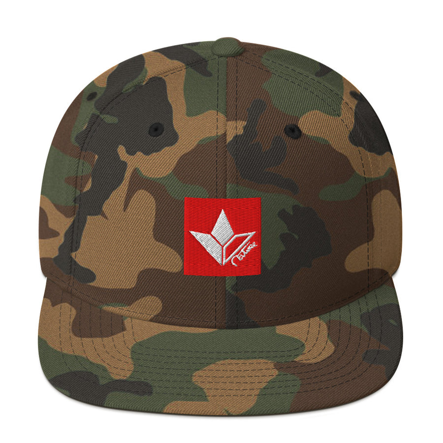 Camo Aloe Squared Embroidered Flat Bill Hat image 0
