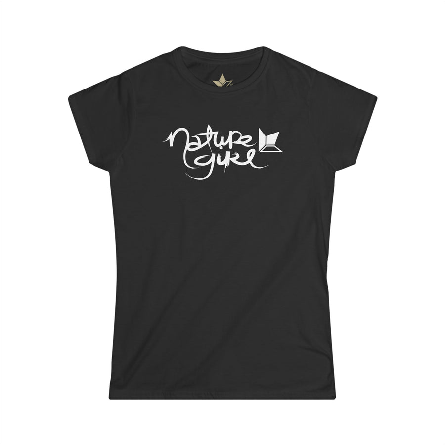 Nature Girl Tilted Right (White) Short Sleeve T-Shirt (Womens) image 3