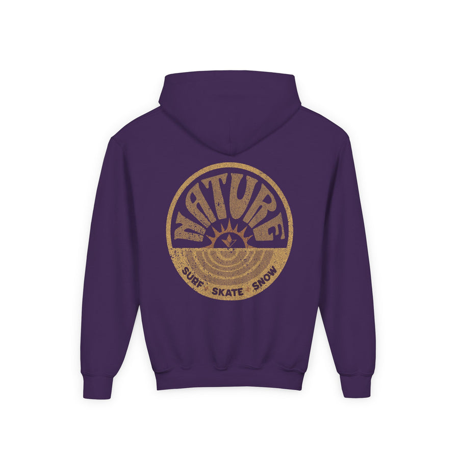 Sun Dial Heavy Hooded Sweatshirt (Youth Unisex) image 3