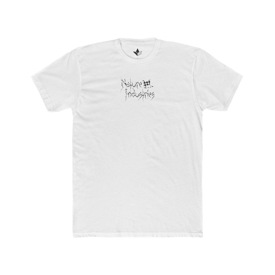 Nature Industries White Checkered Flag Short Sleeve T-Shirt (Mens) image 1